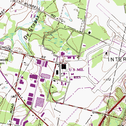 Topographic Map of Connecticut Air National Guard Fire Department, CT