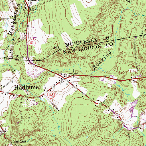 Topographic Map of Lyme Ambulance Association, CT