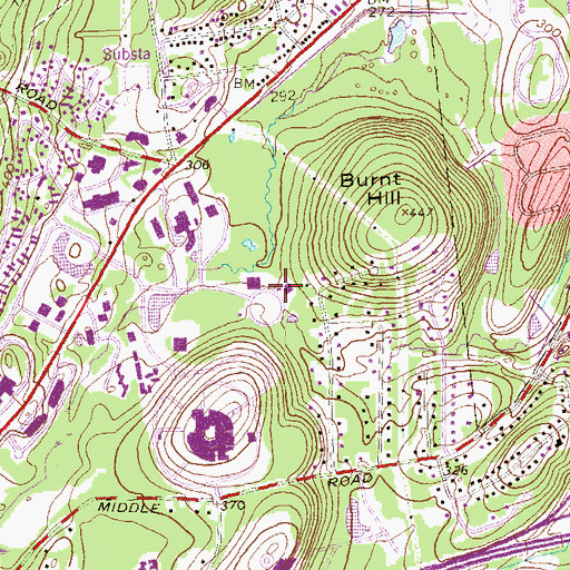 Topographic Map of University of Connecticut Health Center Fire Department, CT