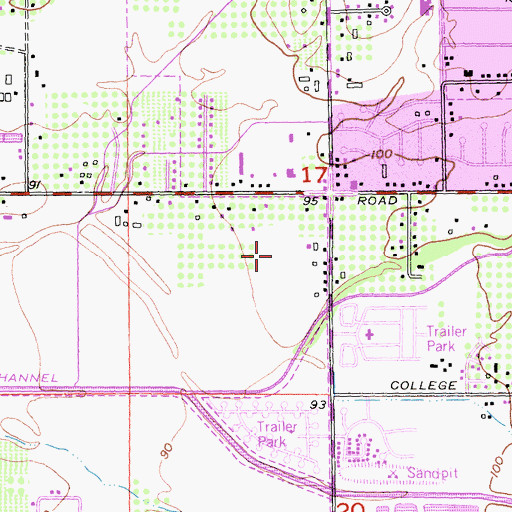 Topographic Map of Santa Rosa Memorial Hospital Fulton Campus, CA