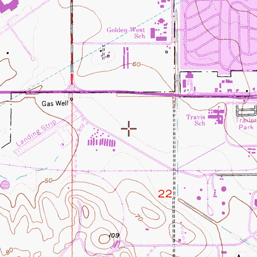 Topographic Map of David Grant United States Air Force Medical Center, CA