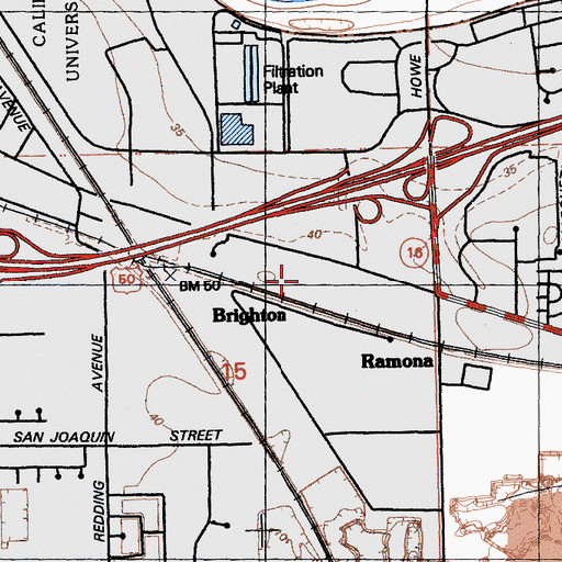 Topographic Map of Sutter Center for Psychiatry, CA