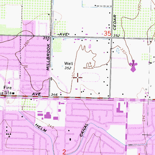 Topographic Map of San Joaquin Valley Rehabilitation Hospital, CA