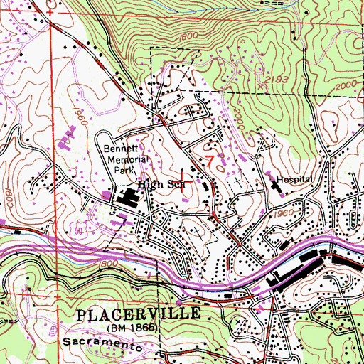 Topographic Map of The Gates Recovery Foundation, CA
