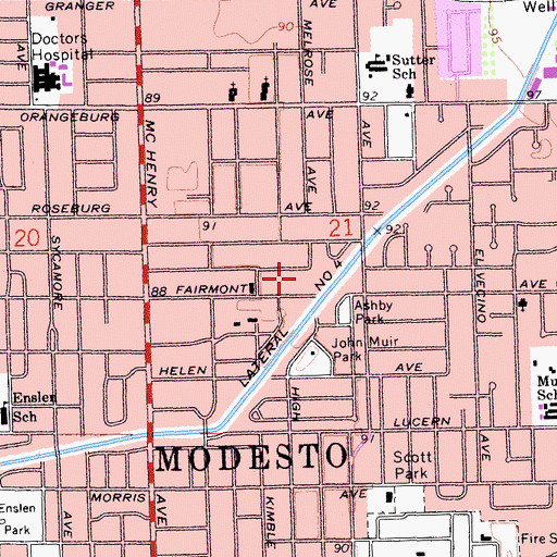 Topographic Map of The Living Center Alcohol and Drug Addiction, CA