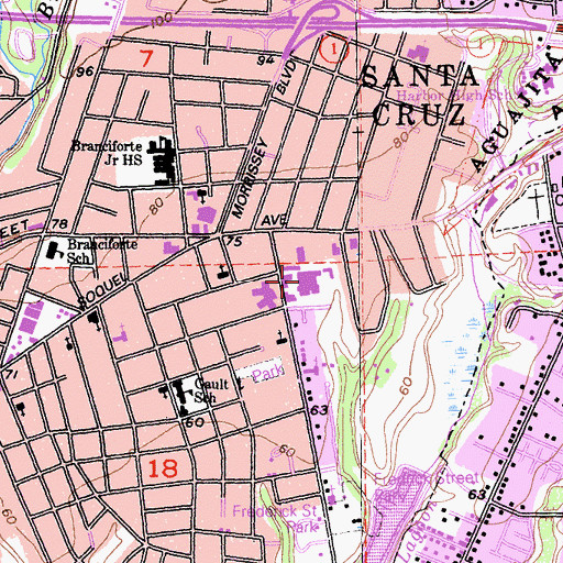 Topographic Map of Dominican Rehabilitation Center, CA