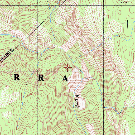 Topographic Map of Rube Creek, CA