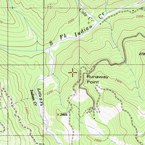 Topographic Map of Runaway Point, CA