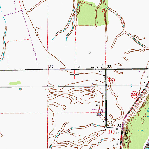 Topographic Map of Majors Airpark, LA