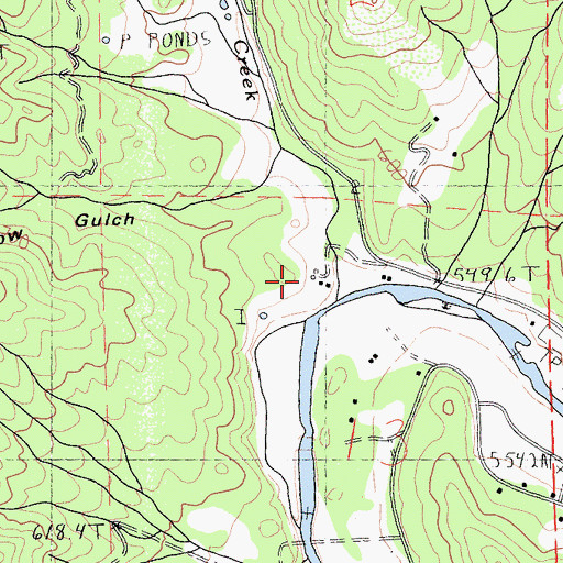 Topographic Map of Rush Creek, CA