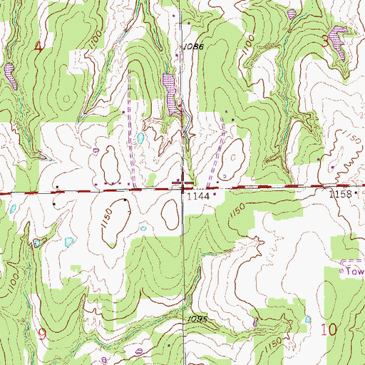 Topographic Map of Wanette Volunteer Fire Department Station 2, OK