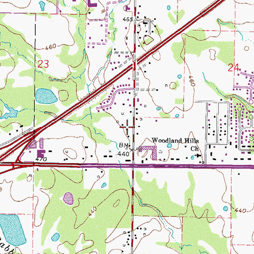 Topographic Map of Roland Fire Department, OK