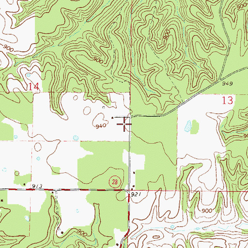 Topographic Map of Lakemont Shores Fire Protection District, OK