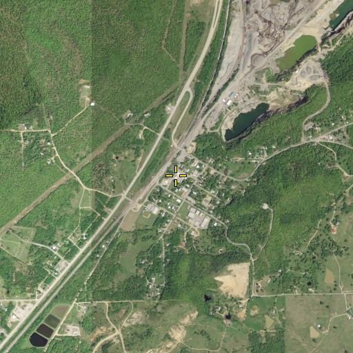 Aerial/Satellite Image of Stringtown Fire Department, OK