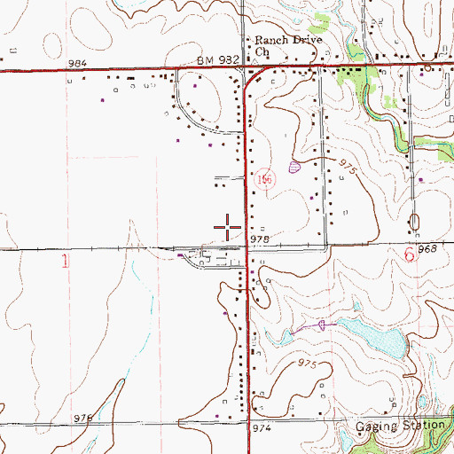 Topographic Map of Ranch Drive Rural Fire Department, OK