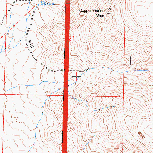 Topographic Map of Sabies Canyon, CA