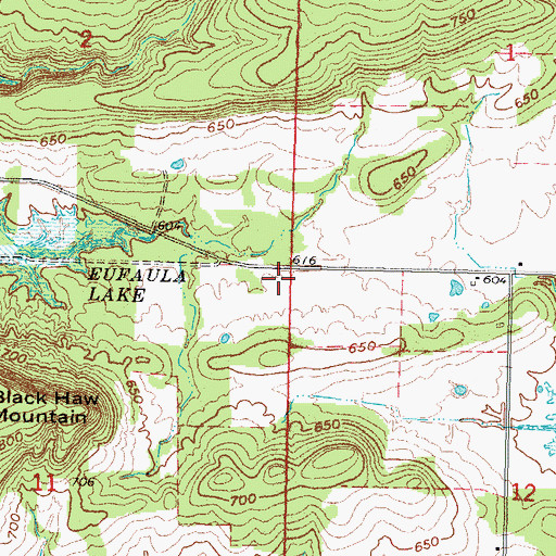Topographic Map of Porum Landing Fire Protection Association, OK