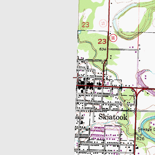 Topographic Map of Skiatook Fire Department Station 1, OK
