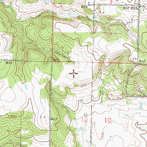 Topographic Map of Diamondhead - Lone Chapel Fire and Rescue, OK
