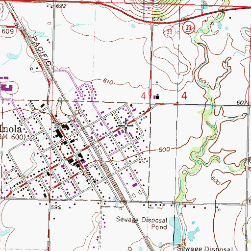 Topographic Map of Inola Fire Department Station 2, OK
