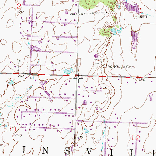 Topographic Map of Limestone Fire Protection District Station 2, OK