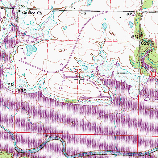 Topographic Map of Paradise Point Fire Department, OK