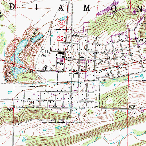 Topographic Map of McCurtain Fire Department, OK