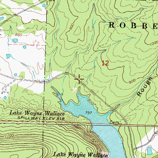 Topographic Map of Ash Creek Community Fire Department, OK
