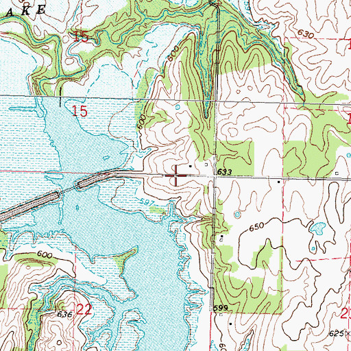 Topographic Map of Vivian Area Fire Protection Association Mill Creek, OK
