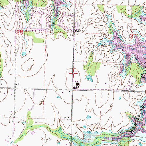 Topographic Map of Eufaula Fire Department Station 2, OK