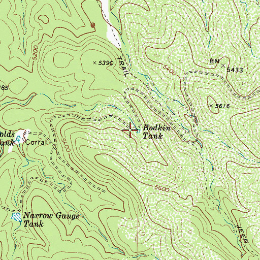 Topographic Map of Bodkin Tank, AZ