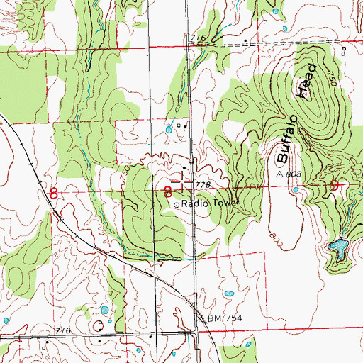 Topographic Map of Hopewell Community Firefighters Association, OK
