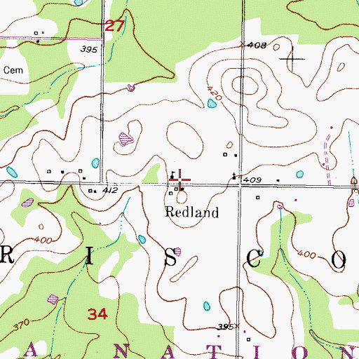 Topographic Map of Haworth Volunteer Fire Department Station 2, OK