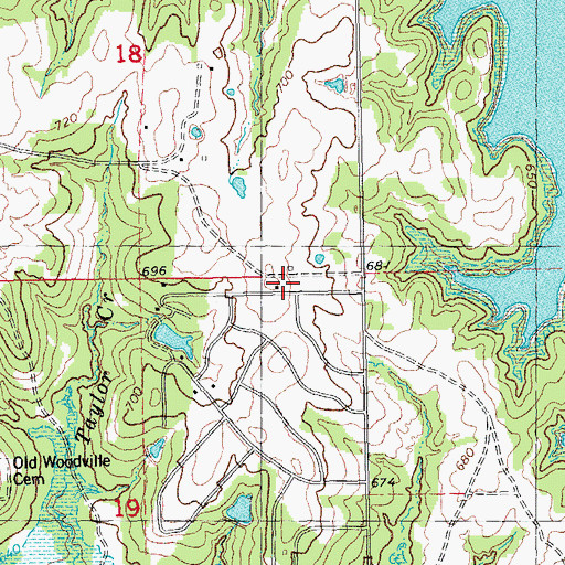 Topographic Map of Texoma Fire District Station 2, OK