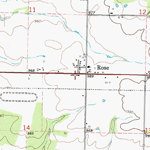 Topographic Map of Chimney Rock Volunteer Fire Department Station 2, OK