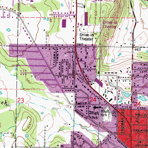Topographic Map of Poteau Fire Department Station 2, OK