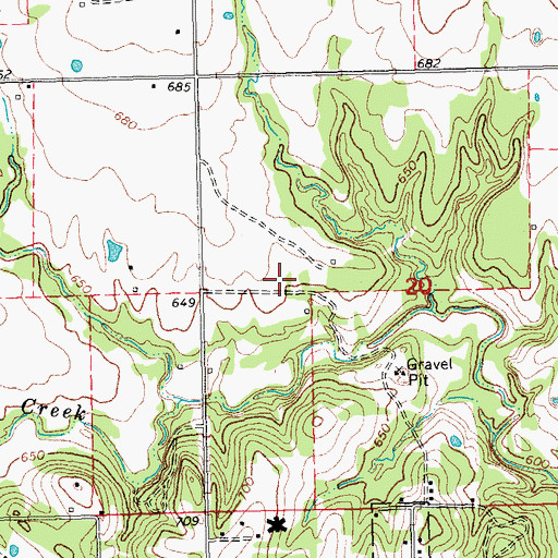 Topographic Map of Durant Fire and Rescue Station 2, OK