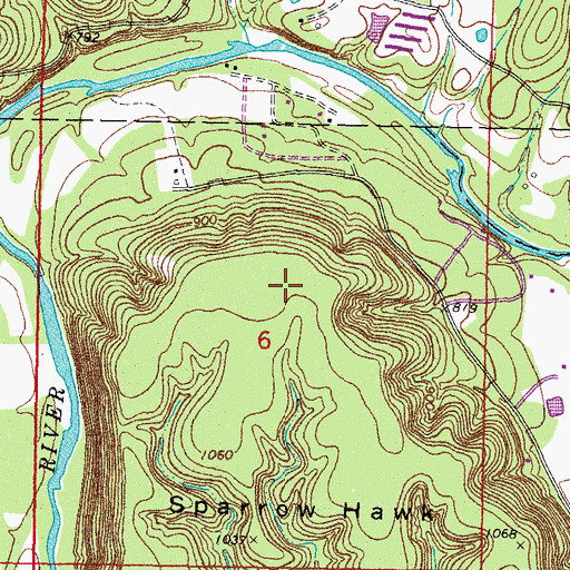 Topographic Map of Sparrow Hawk Fire Department Station 1, OK