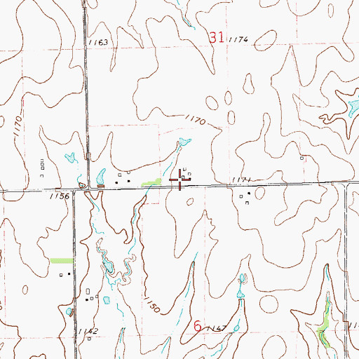 Topographic Map of Dale Township Fire District, OK