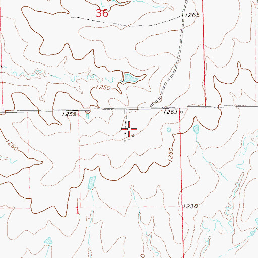 Topographic Map of Antelope Creek Rural Fire Department, OK