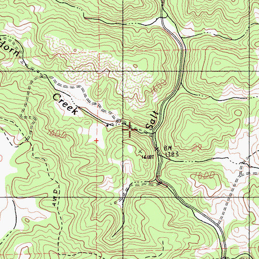 Topographic Map of Sagehorn Creek, CA