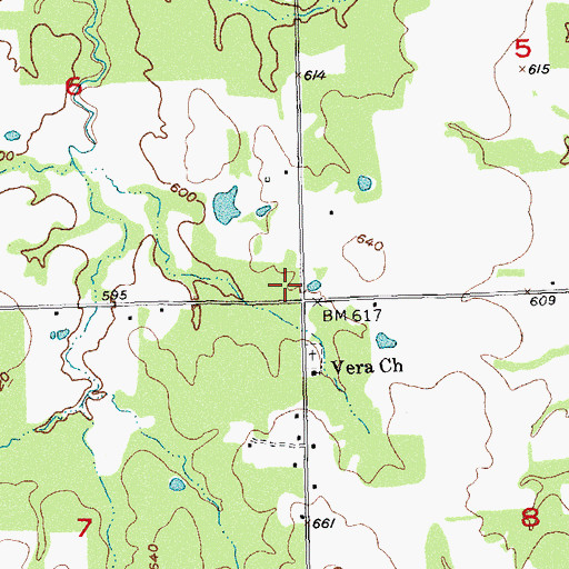 Topographic Map of Harmony Fire Department, OK