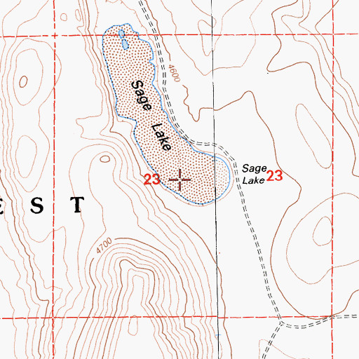 Topographic Map of Sage Lake, CA