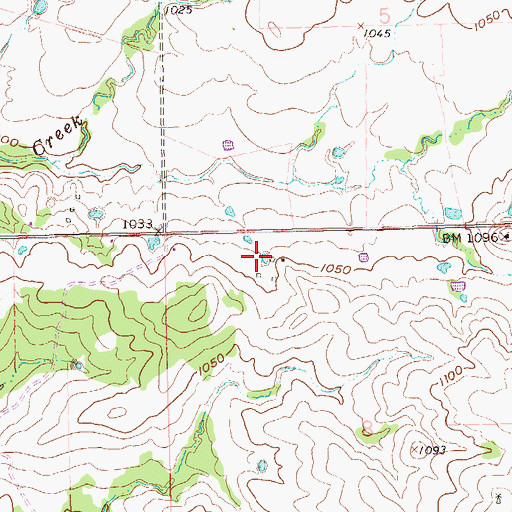 Topographic Map of Rock Prarie Fire Department, OK