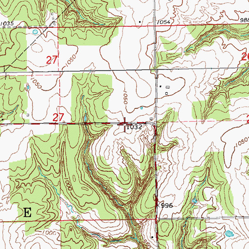 Topographic Map of Fallis Fire Department, OK