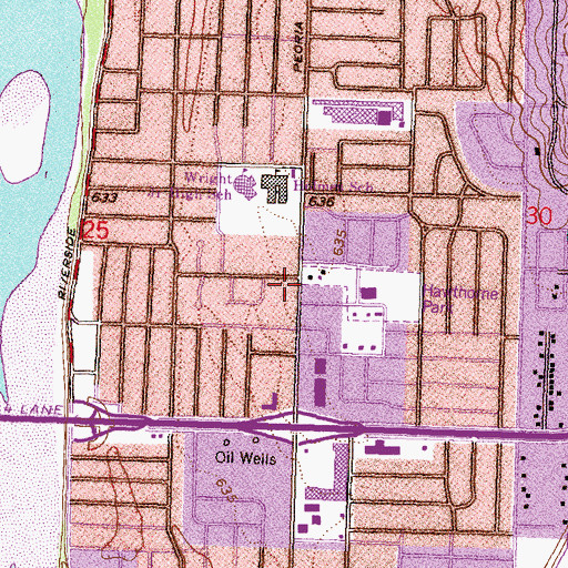 Topographic Map of Tulsa Fire Department Station 18, OK