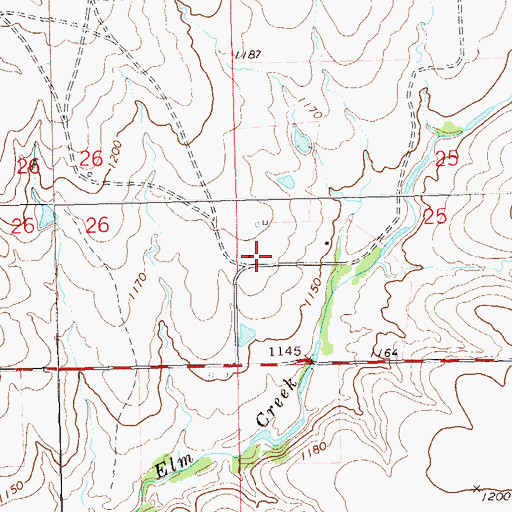 Topographic Map of Wamsley Creek Rural Fire Department, OK