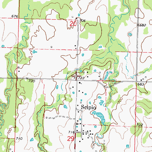 Topographic Map of Tannehill Volunteer Fire Department Substation 4, OK
