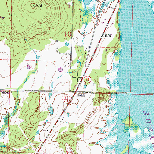 Topographic Map of Elm Point Fire Department, OK