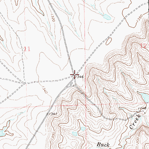 Topographic Map of Buckcreek Rural Fire Department, OK